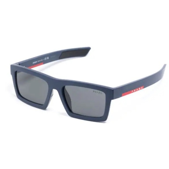 Prada 
Linea Rossa square-frame sunglasses - navy - Picture 2 of 14